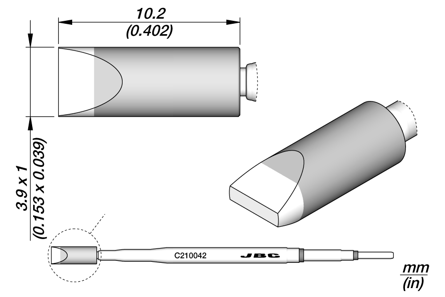 C210042 - Chisel Cartridge 3.9 x 1 S2